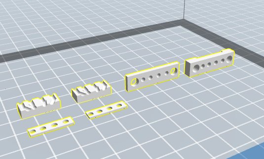 Screenshot of CAD files freshly added to virtual print bed