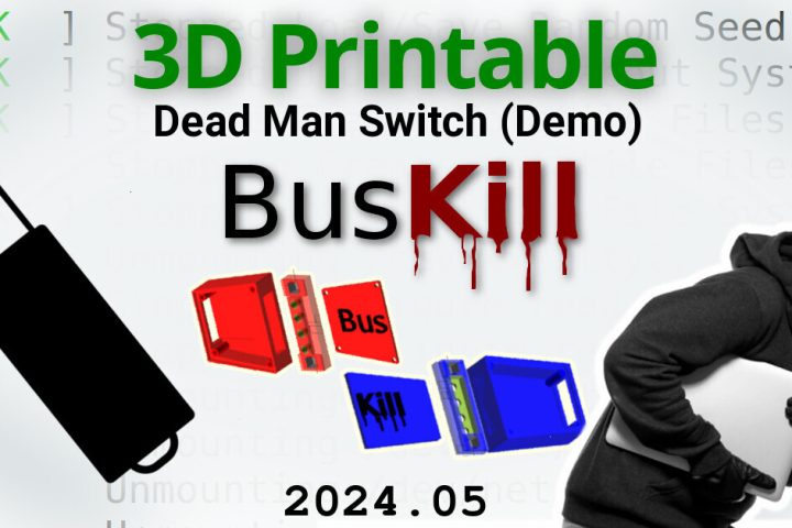 [BusKill] 3D Printable Dead Man Switch (Demo)