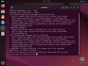 Screenshot of Ubuntu, showing the BusKill install process