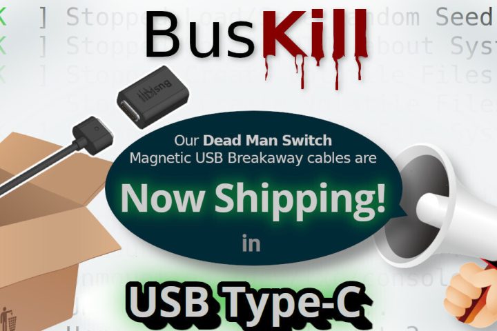 [BusKill] Our Dead Man Switch Magnetic USB Breakaway cables are Now Shipping! in USB Type-C